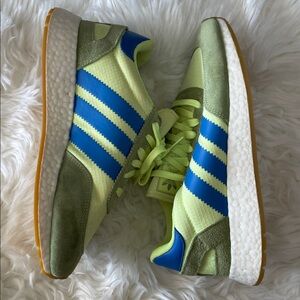 Adidas Sneakers Neon Green and Blue Mens Size 9